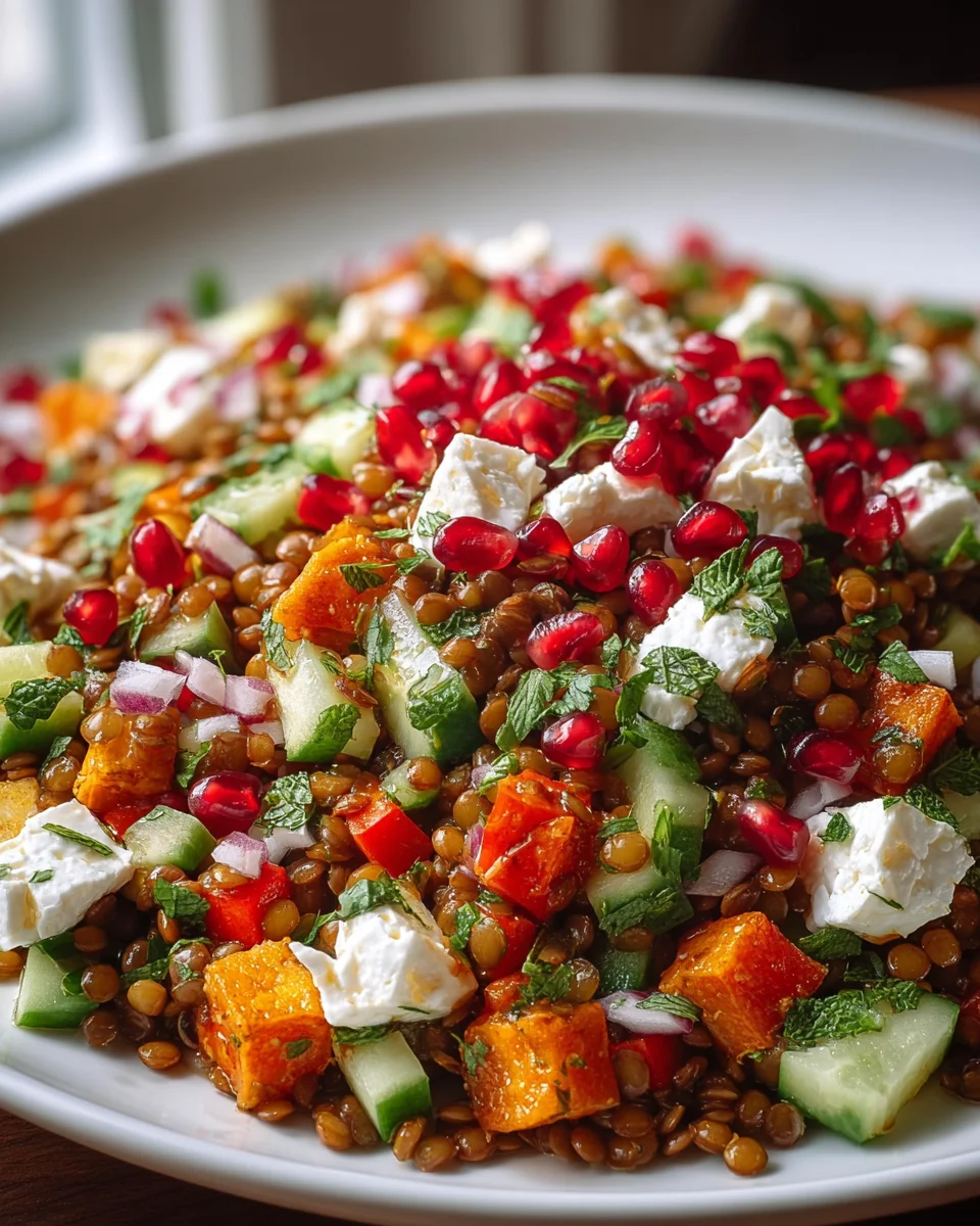 Delicious Oriental Lentil Salad with Feta Recipe to Savor