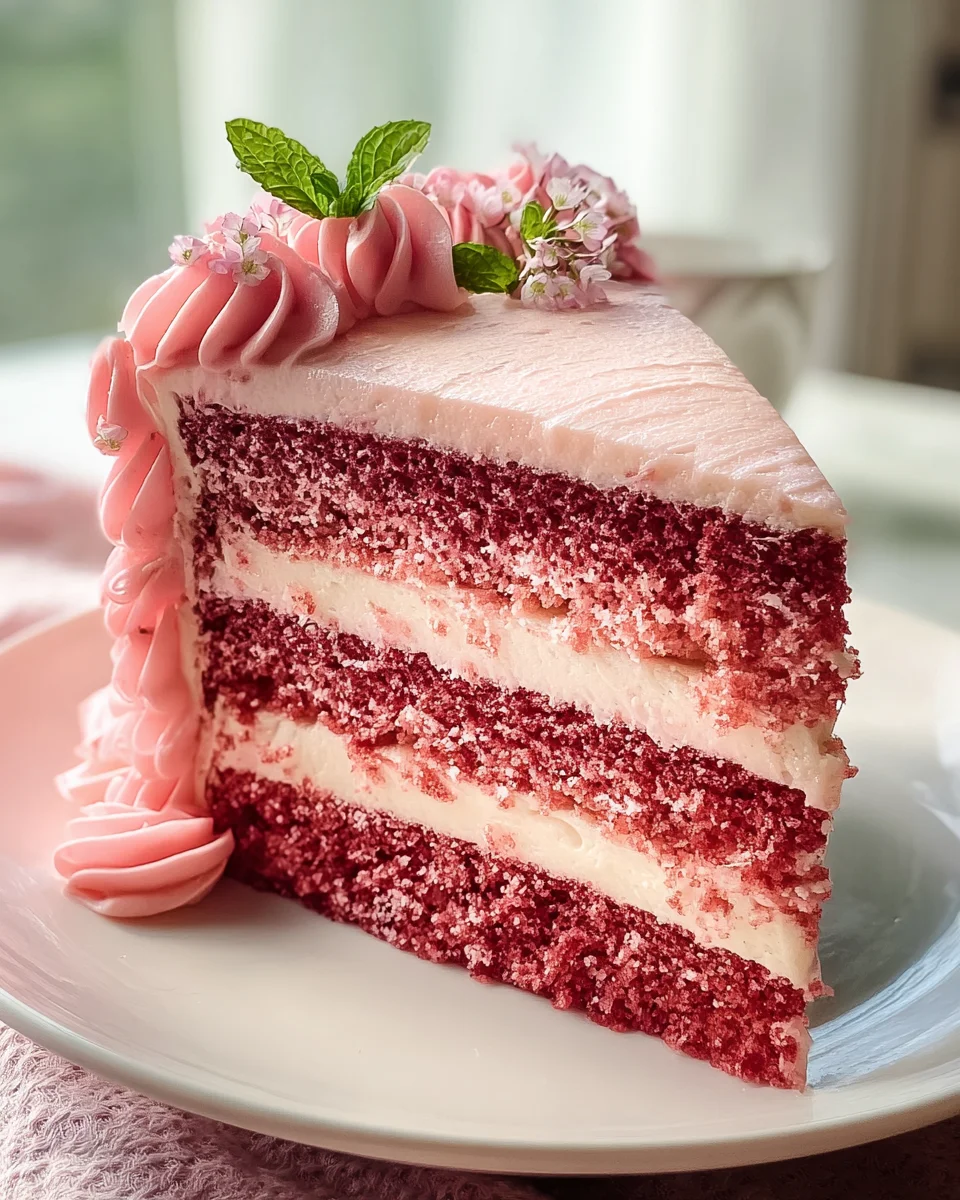 Stunning Mothers Day Pink Velvet Cake - A Sweet Surprise!