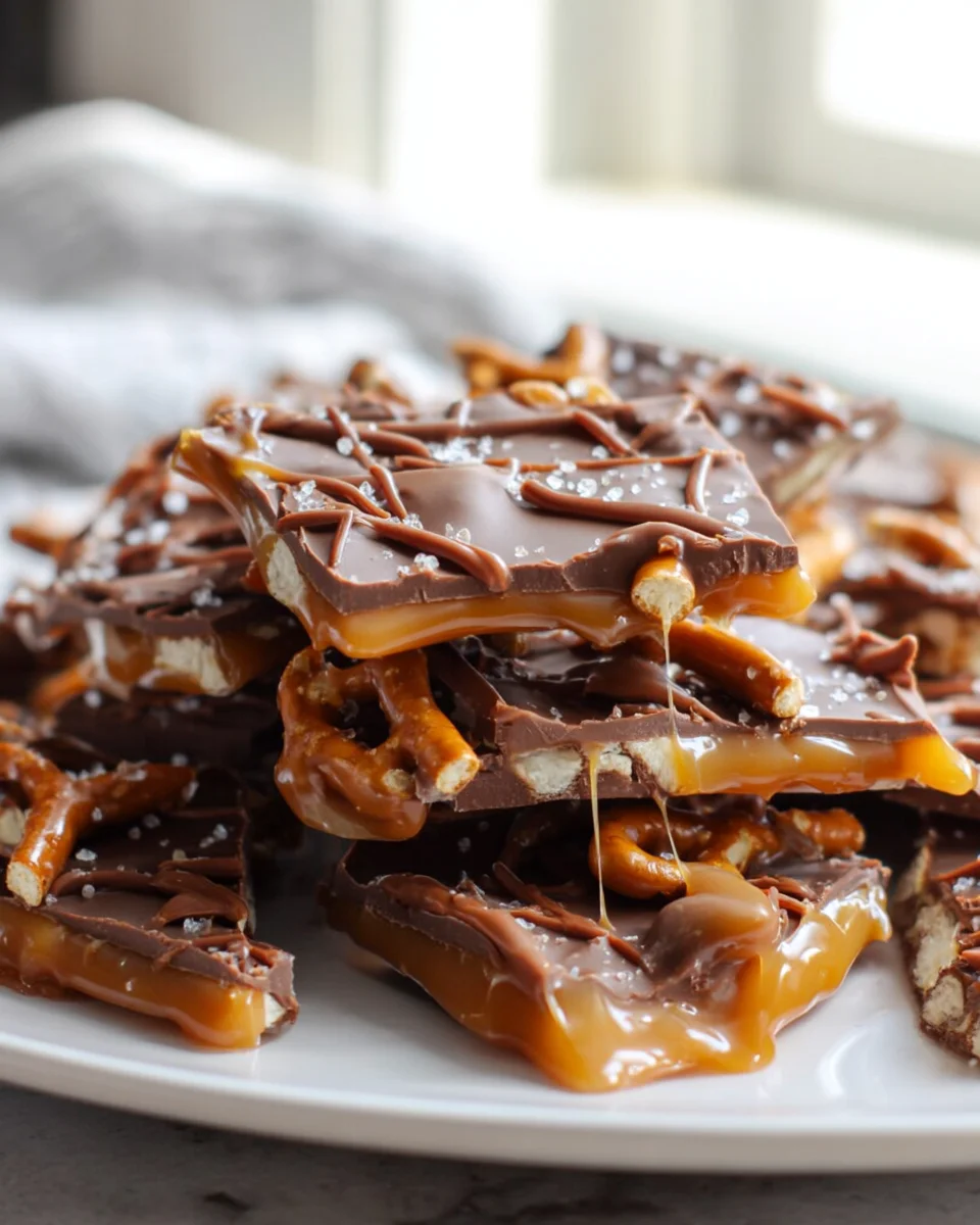Delicious Salted Caramel Pretzel Bark Recipe You’ll Love!