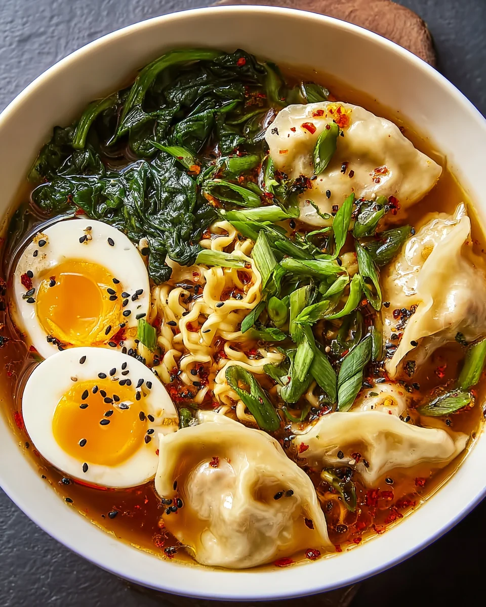 Beef Dumpling Ramen Bowl: A Comforting Recipe Delight