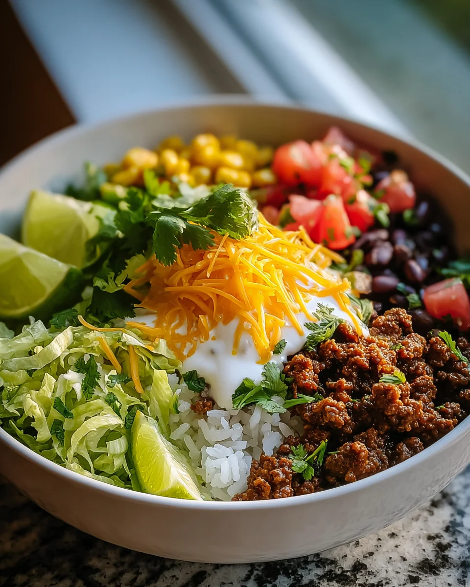 Quick & Easy Beef Taco Rice Bowl: A Flavorful Meal!