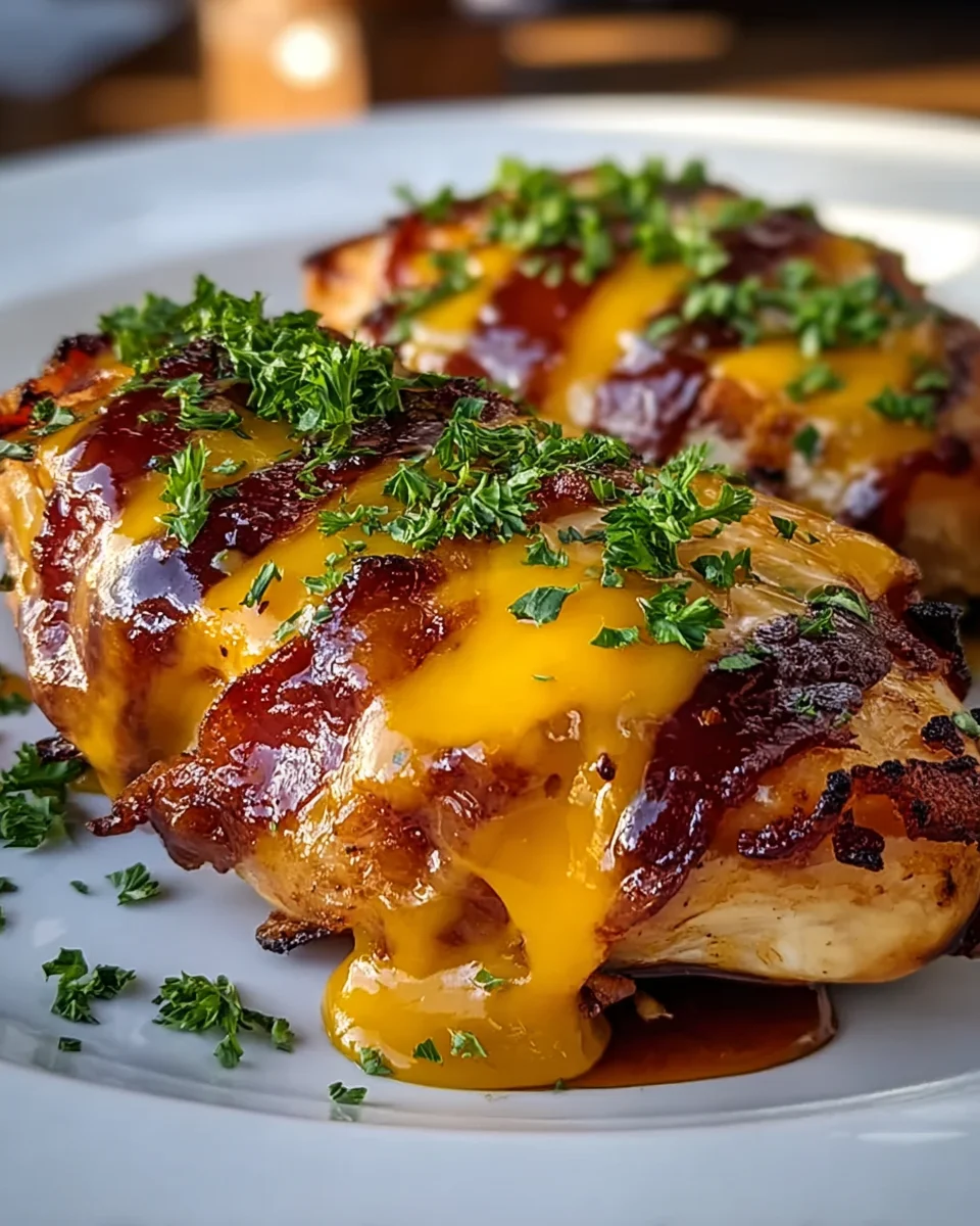 Ultimate Cowboy BBQ Beef Bacon Cheddar Chicken Recipe!