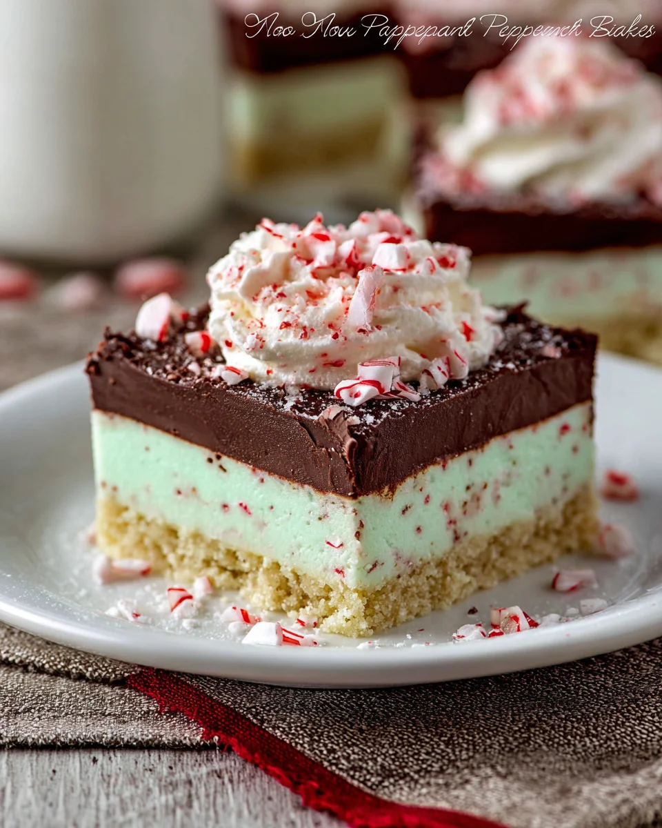 No Bake Chocolate Peppermint Squares: Easy Festive Treats!