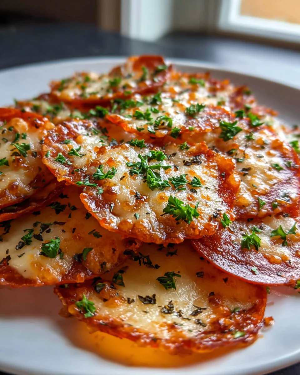Keto Beef Pepperoni Cheese Crisps: Easy Low-Carb Snack!