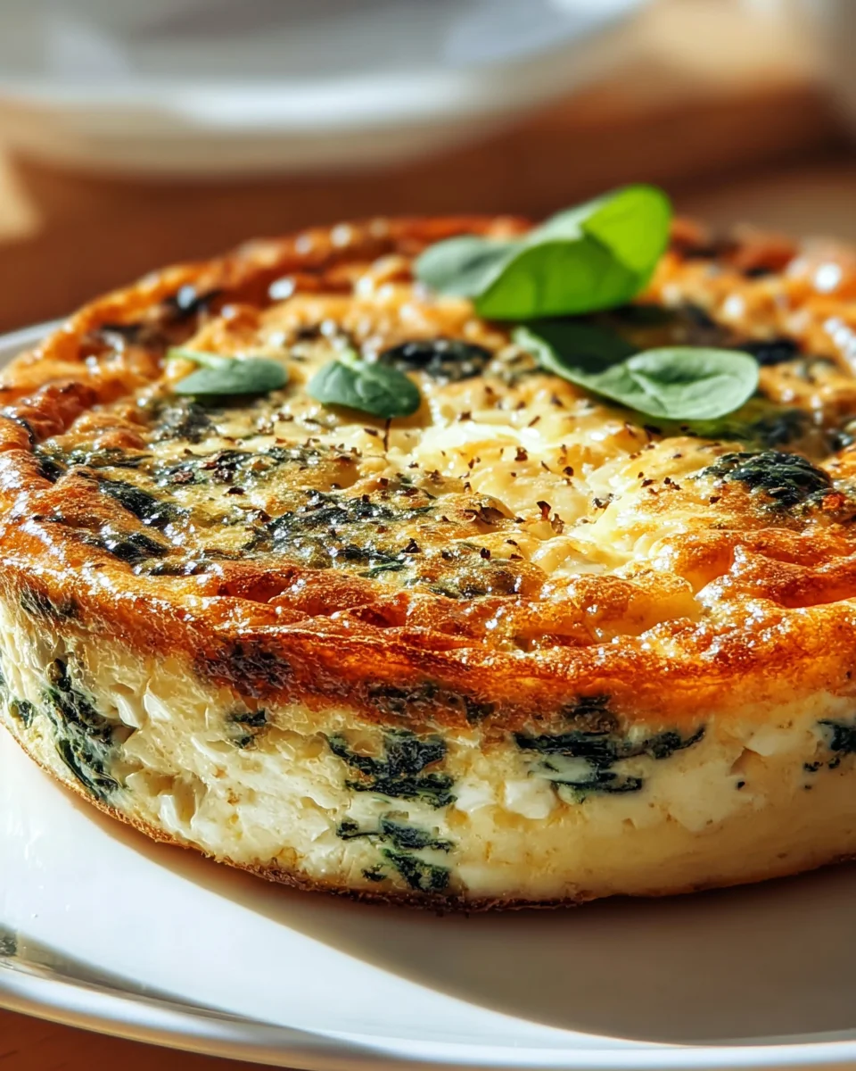 Irresistible Cottage Cheese Spinach Crustless Quiche Recipe