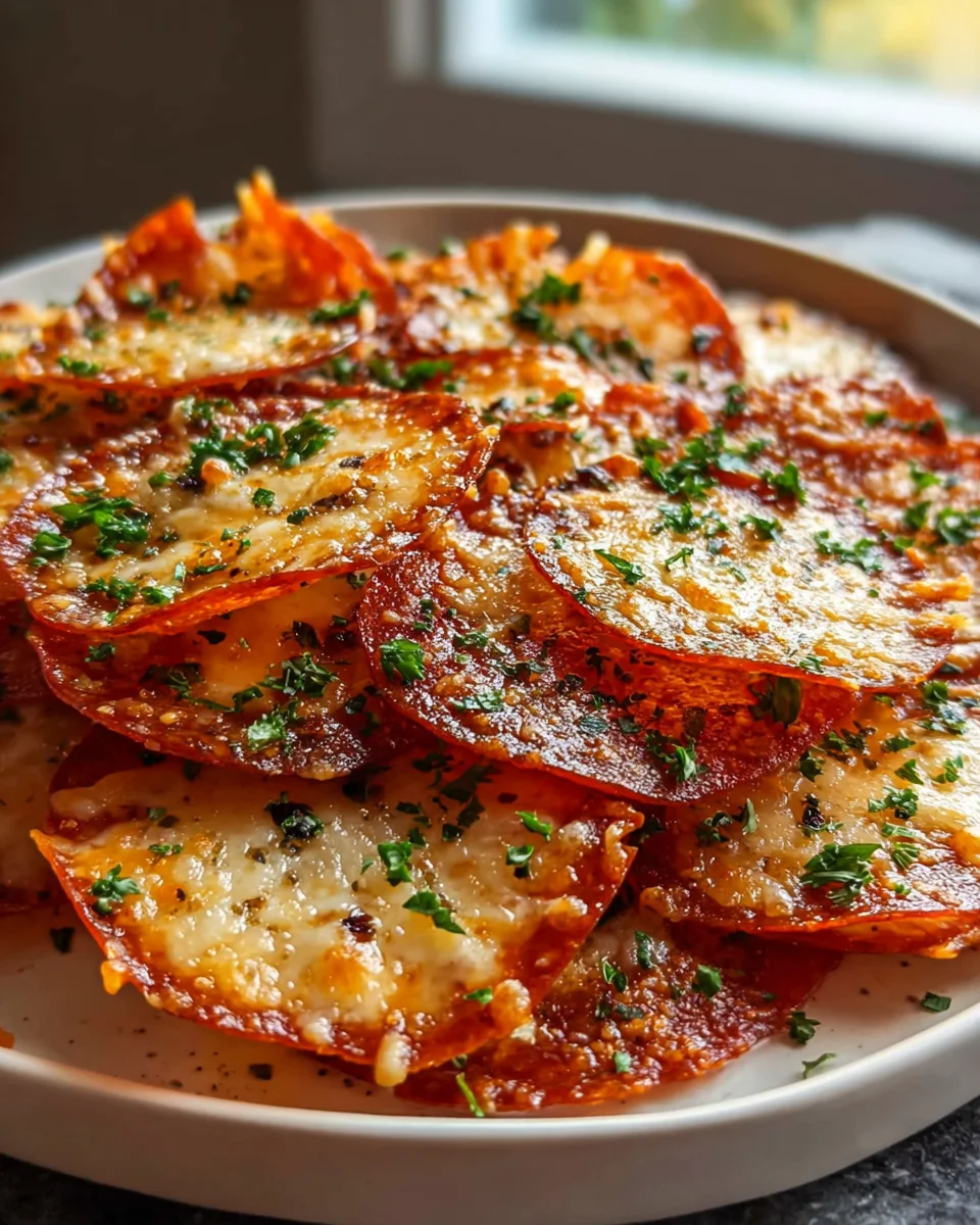Keto Beef Pepperoni Cheese Crisps: Easy Low-Carb Snack!