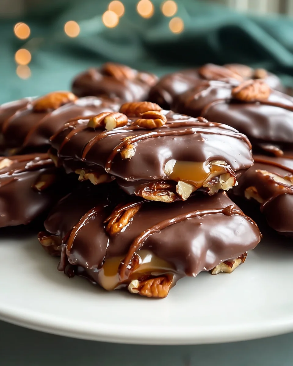 Easy Christmas Pecan Turtles Recipe - Festive Sweet Treat!