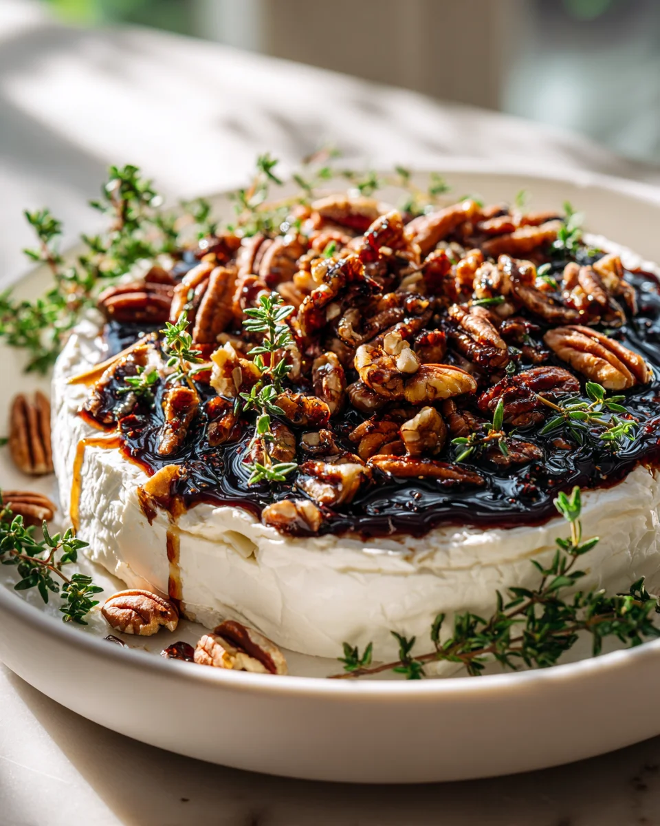 Delicious Goat Cheese Appetizer with Fig Jam & Pecans