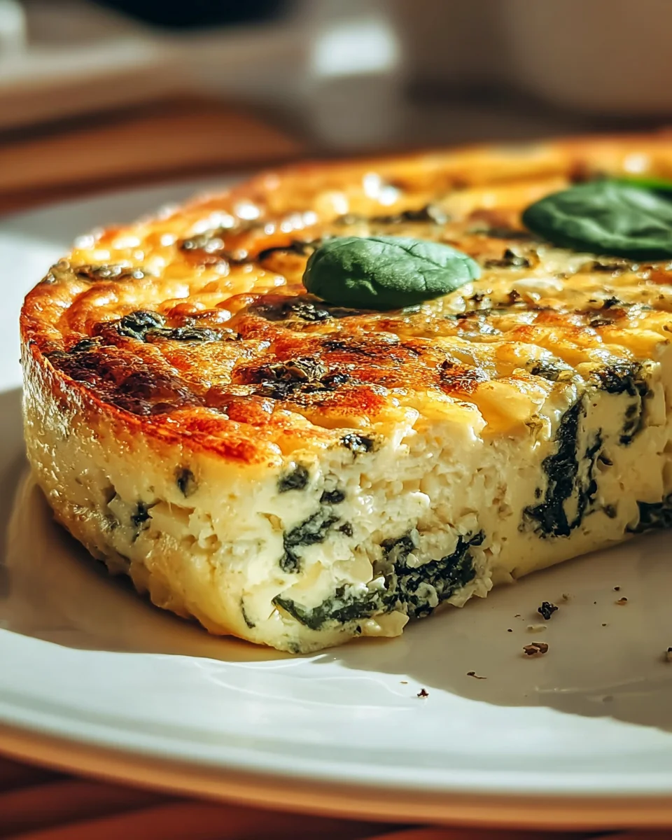 Irresistible Cottage Cheese Spinach Crustless Quiche Recipe