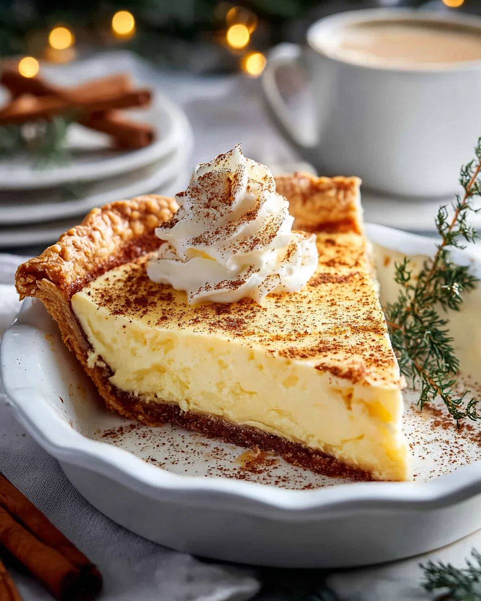 Christmas Eve Cinnamon Vanilla Custard Pie Magic Dessert