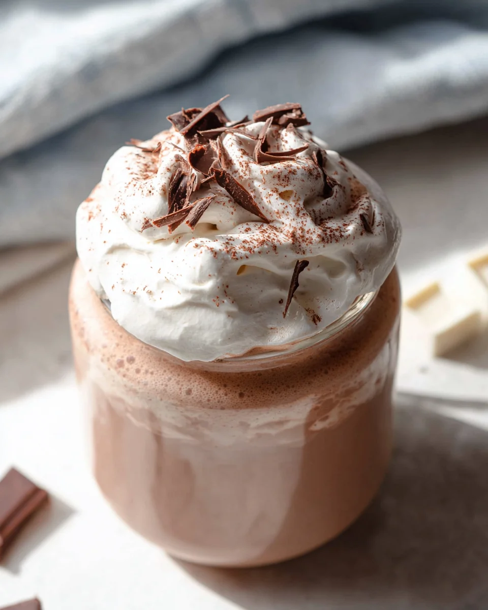 Indulge in Creamy Whipped Hot Chocolate Delight Recipe