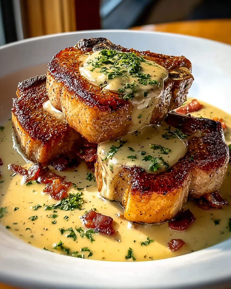 Maple Beef Bacon Chops: Decadent Dijon Cream Sauce Recipe