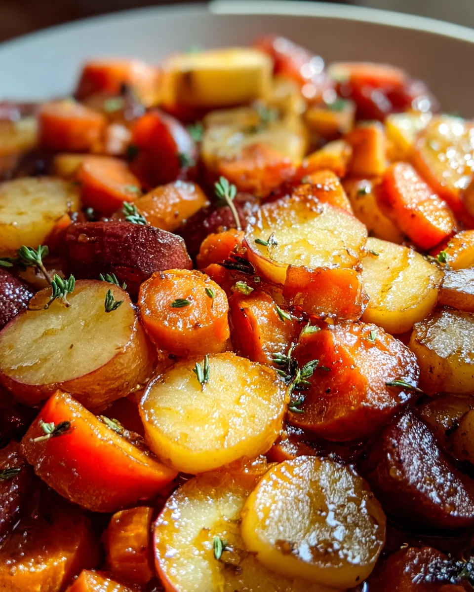 Maple Dijon Roasted Apples & Carrots: A Sweet Savory Delight