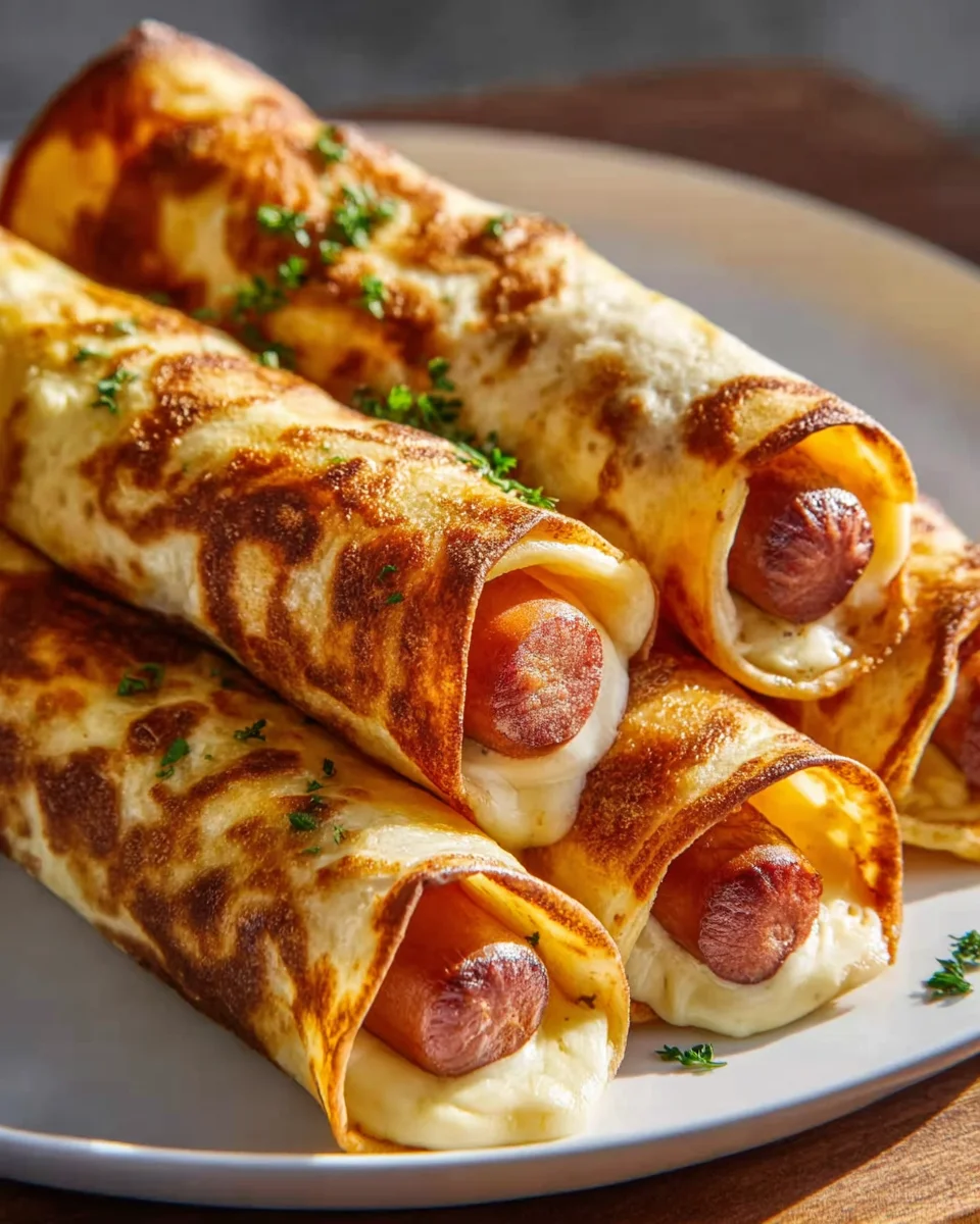 Baked Beef Hot Dogs in Tortilla Dough - Easy Recipe!