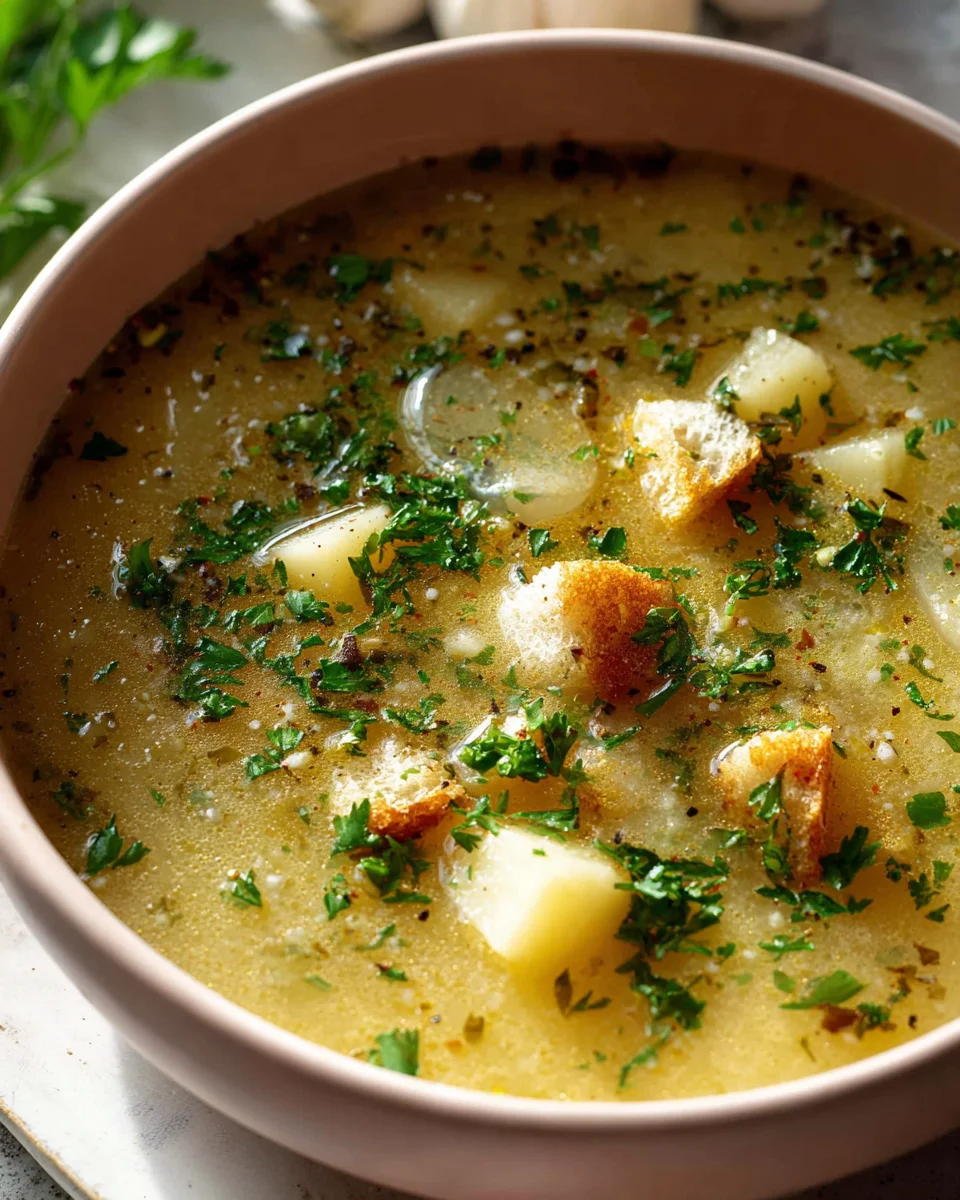 Best Hangover Cure: Soothing Garlic Potato Soup Recipe