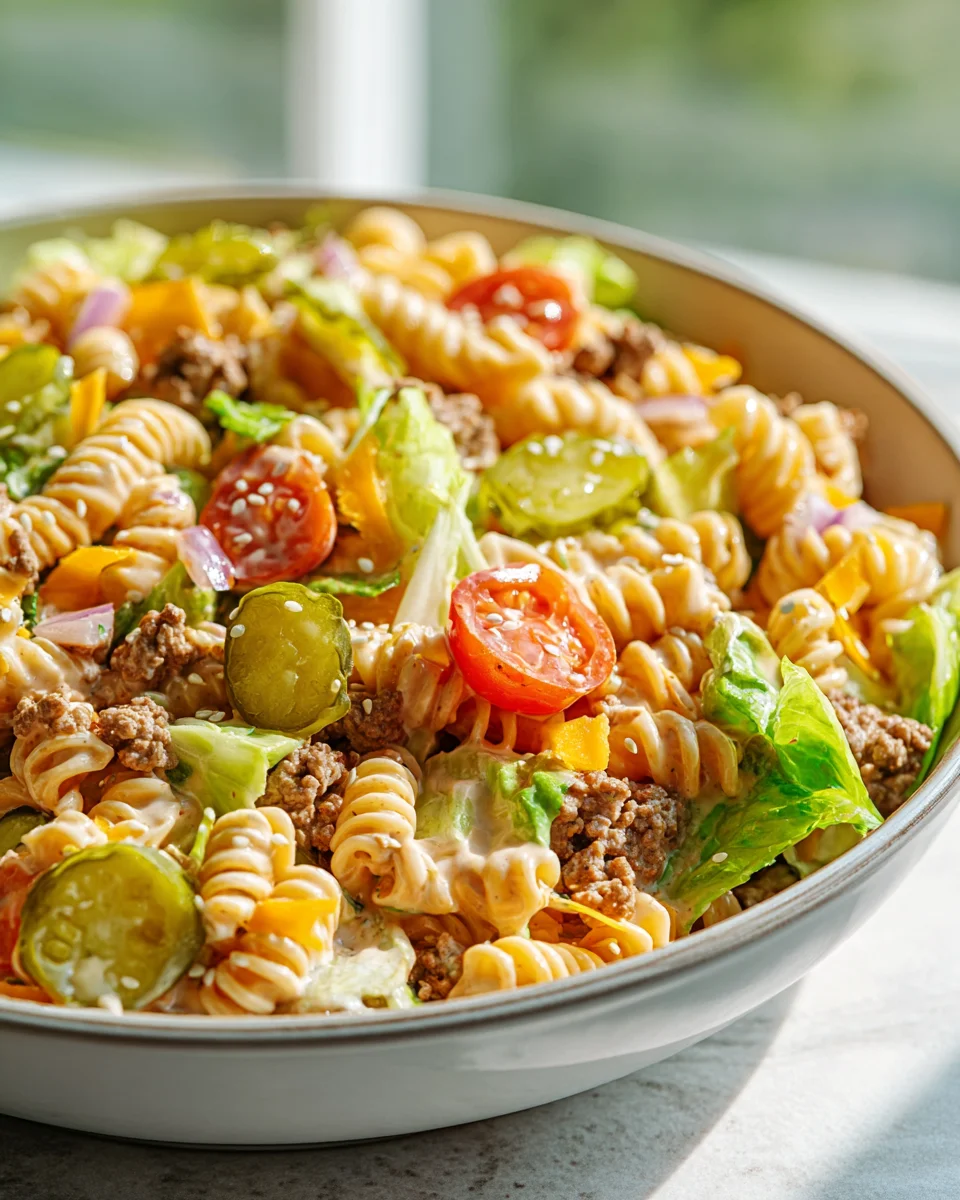 Big Mac Pasta Salad Recipe: Get That Iconic Burger Flavor!
