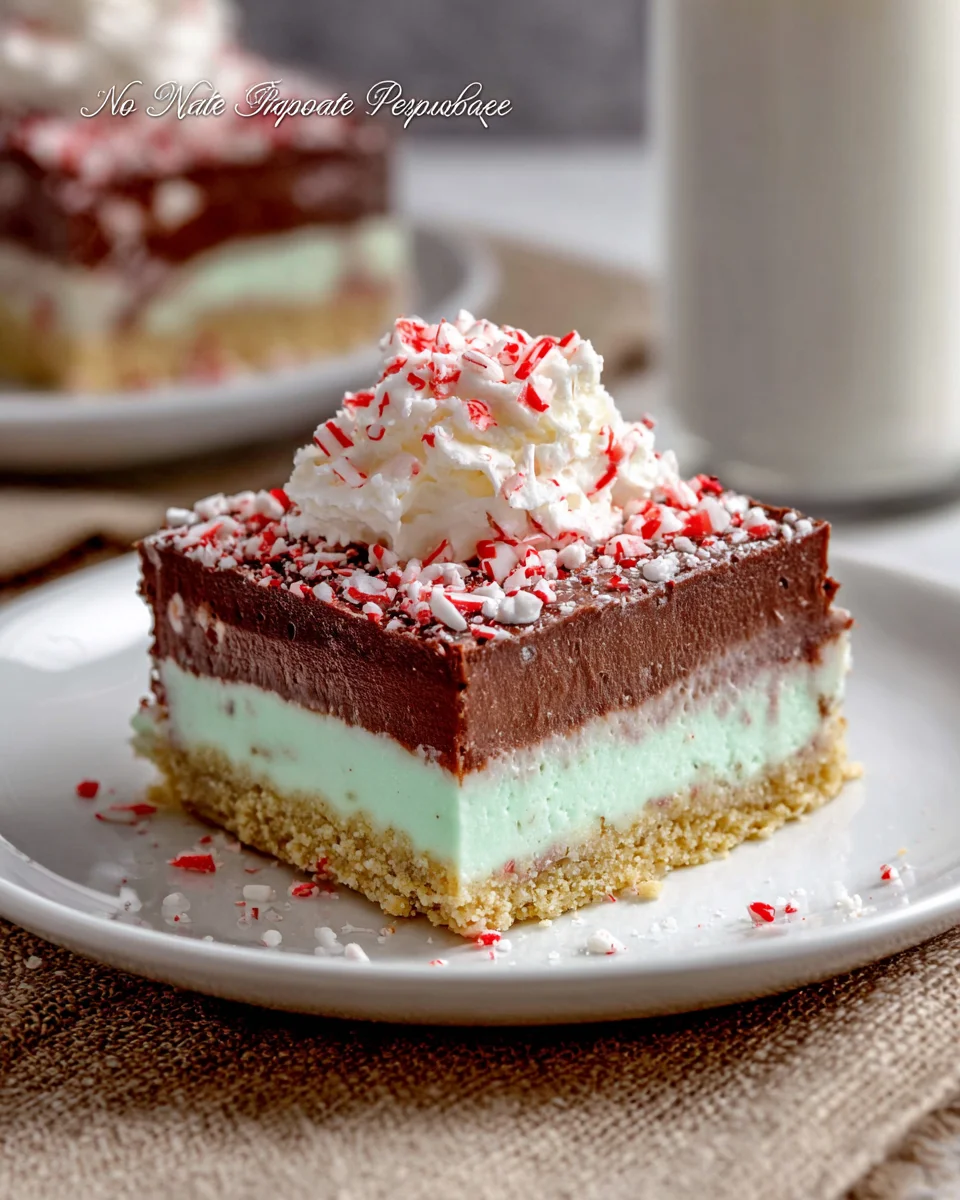 Irresistible No Bake Chocolate Peppermint Squares Recipe
