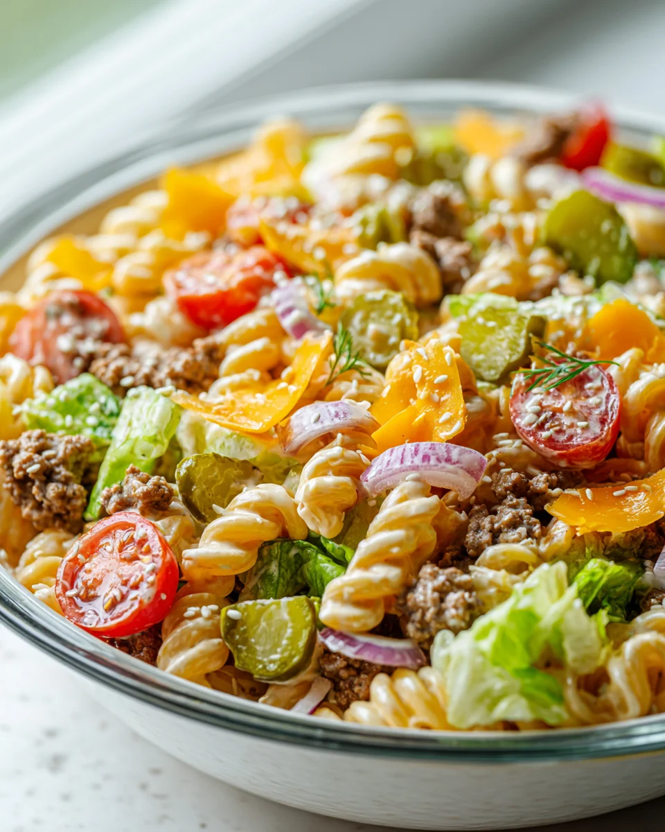 Big Mac Pasta Salad Recipe: Get That Iconic Burger Flavor!