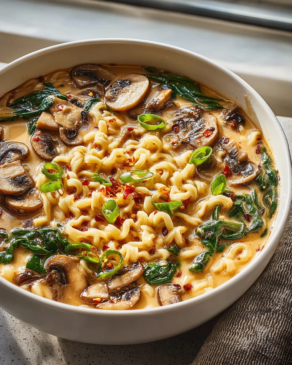 Delicious Creamy Mushroom Vegan Ramen Recipe to Savor