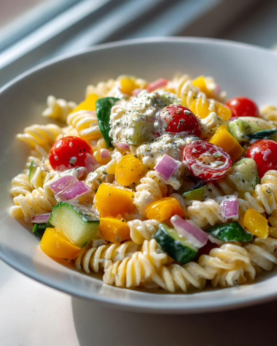 High Protein Cottage Cheese Pasta Salad: Healthy & Easy!
