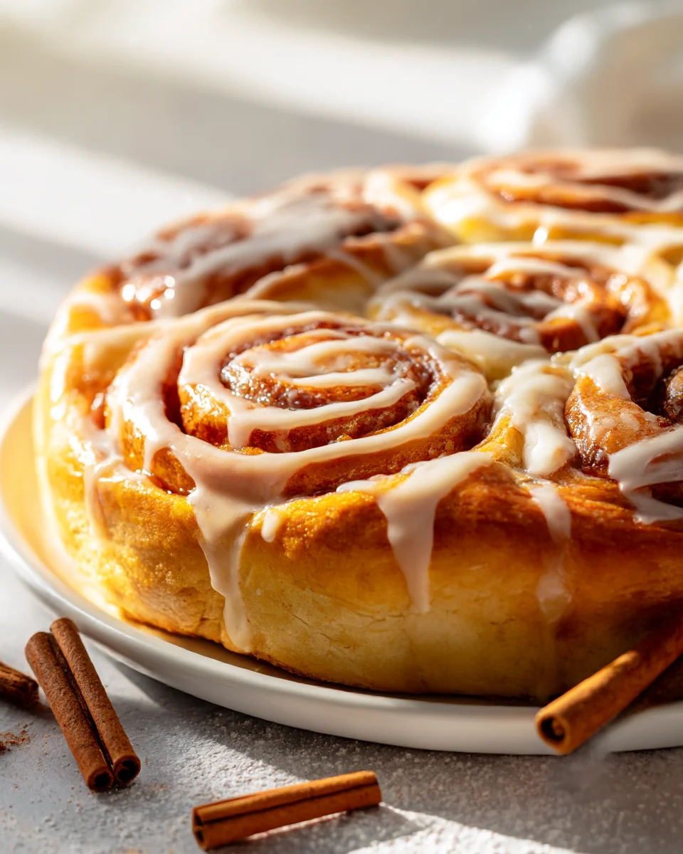 Bakery Style Giant Cinnamon Buns: One Pan Baked Perfection