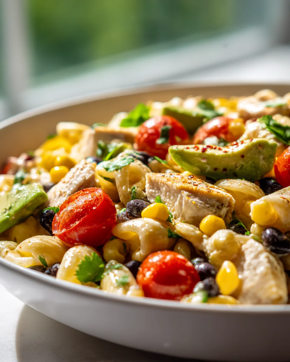 Irresistible Southwest Chicken Avocado Pasta Salad Recipe