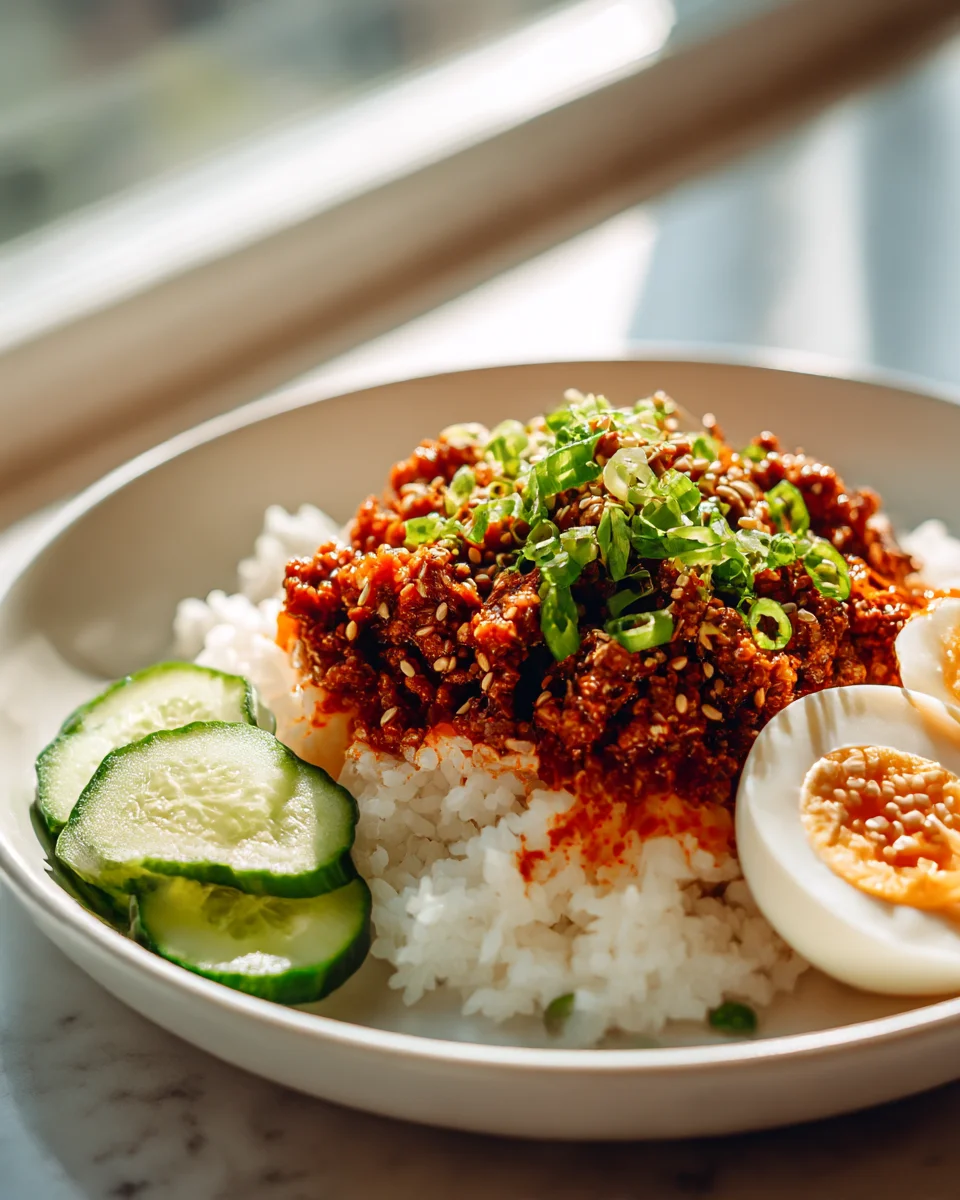 Korean Gochujang Beef Rice Bowl: Spicy, Savory, Delicious!