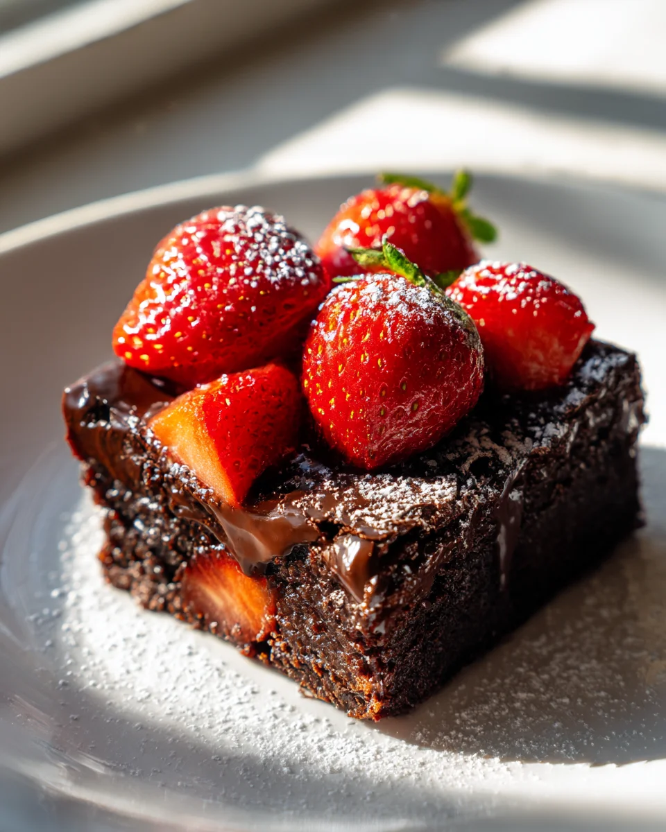 Irresistible Chocolate Covered Strawberry Brownies Recipe!