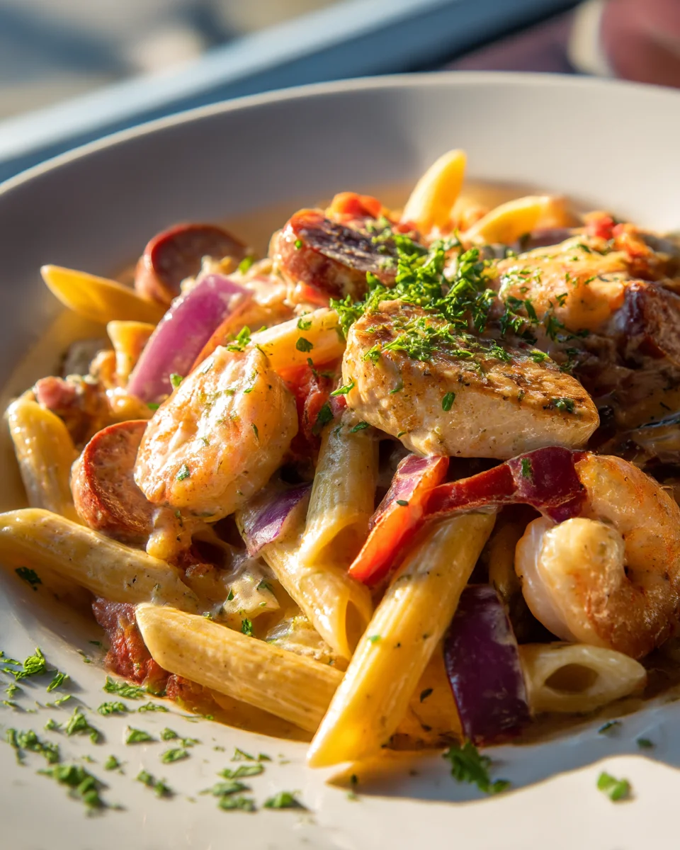 Pappadeaux Mardi Gras Pasta: Zesty Creamy Flavor!