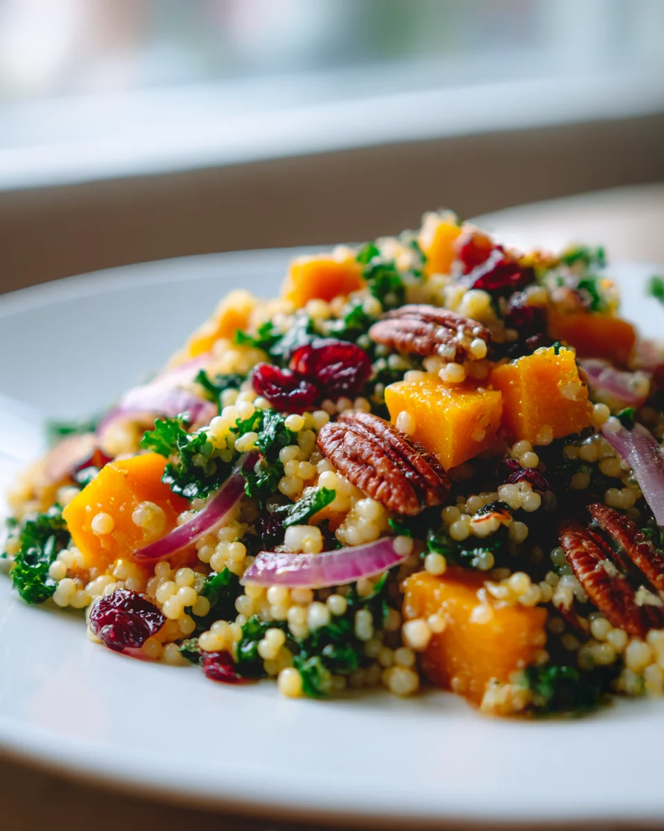 Honey Autumn Pearl Couscous Salad: Sweet & Savory Delight