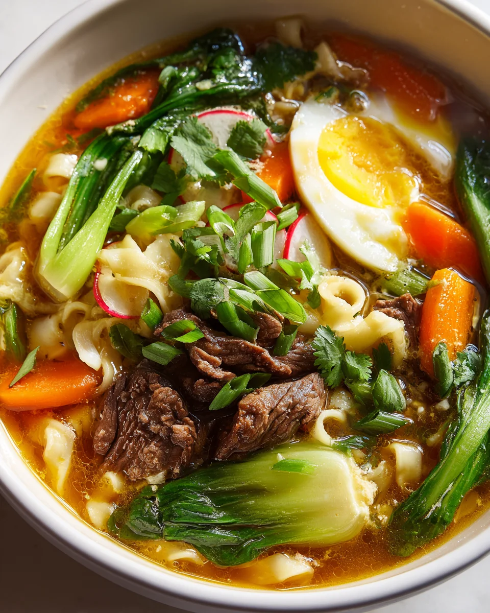 Best Beef & Noodles Soup with Vegetables - Simple & Flavorful
