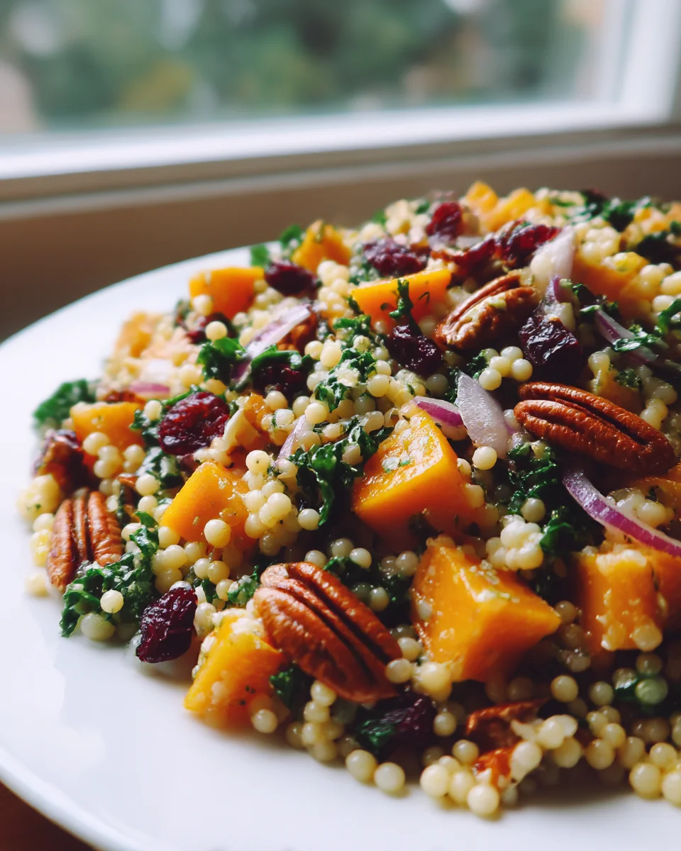 Honey Autumn Pearl Couscous Salad: Sweet & Savory Delight