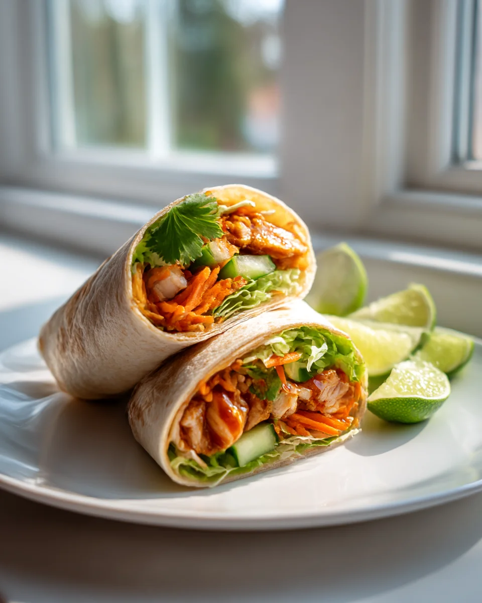 Sweet Chili Chicken Wraps: Quick & Easy Weeknight Meal!
