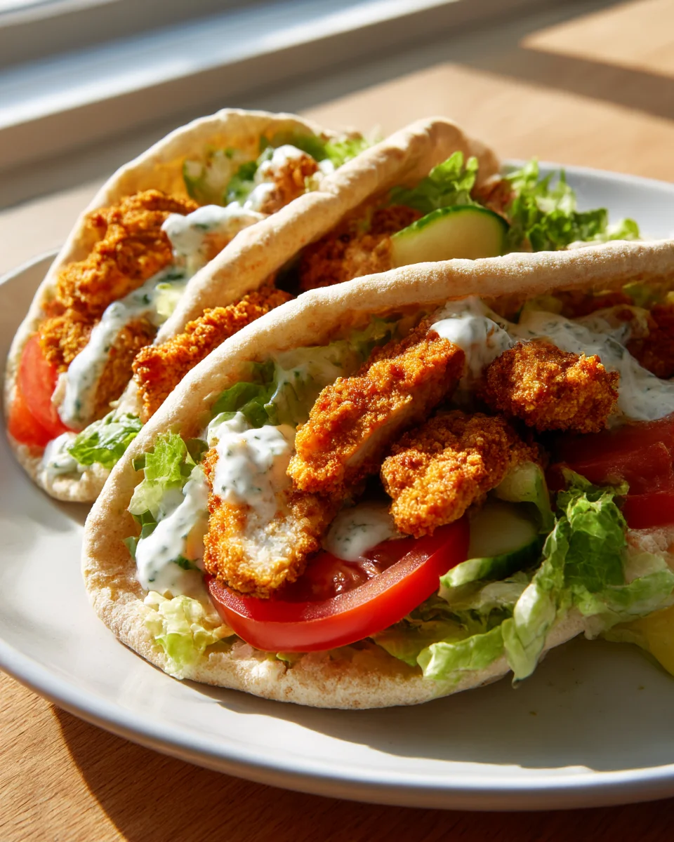 Crispy Breaded Chicken Pitas: Easy Weeknight Meal!