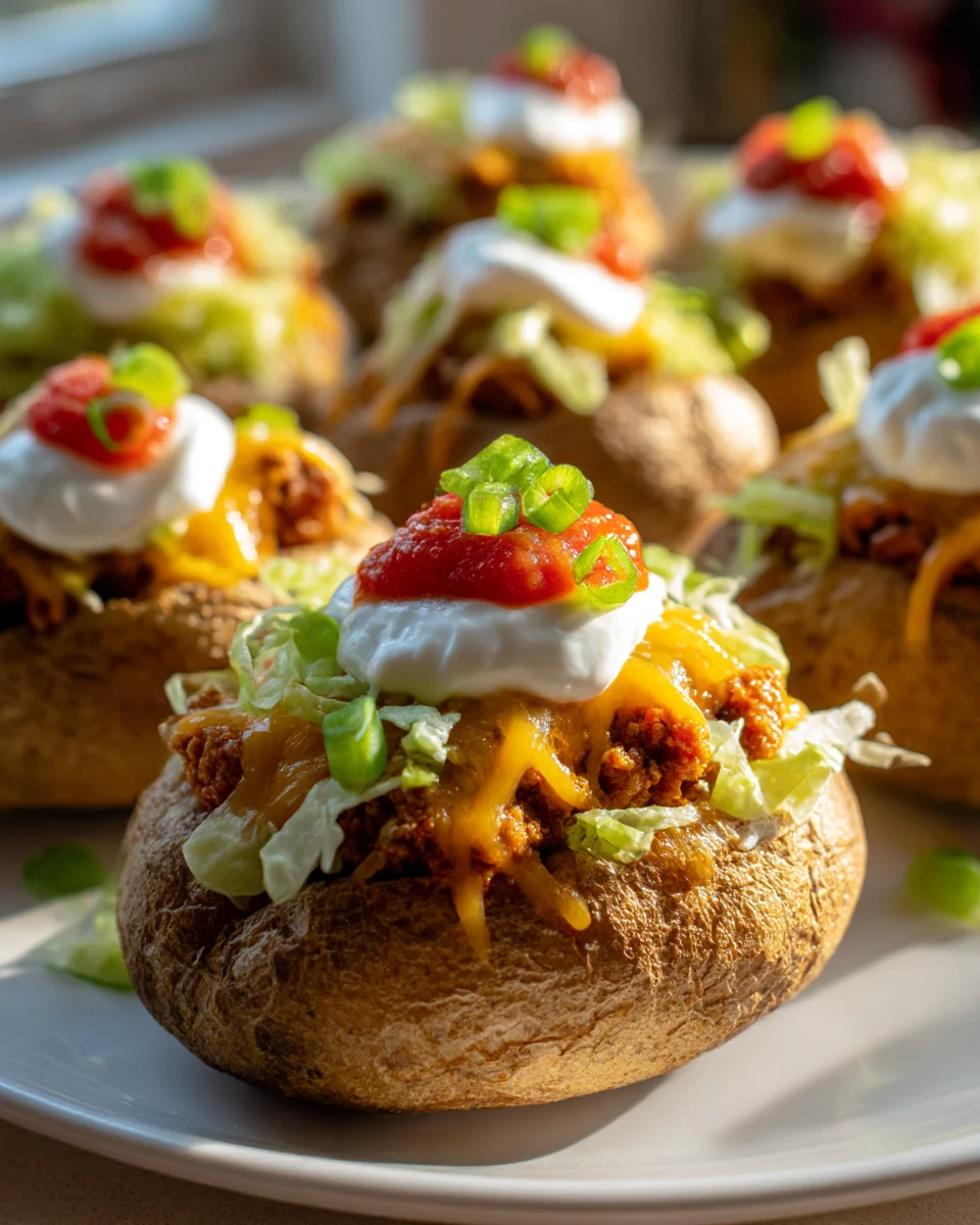 Taco Potatoes: Flavorful Beef-Loaded Baked Potato Delight