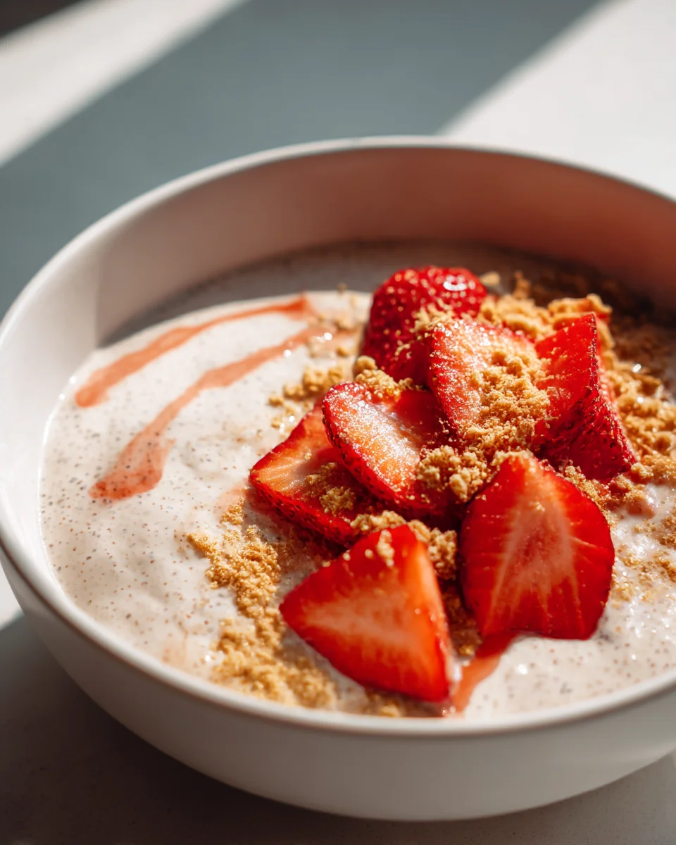 Strawberry Cheesecake Chia Pudding Recipe - Healthy & Easy
