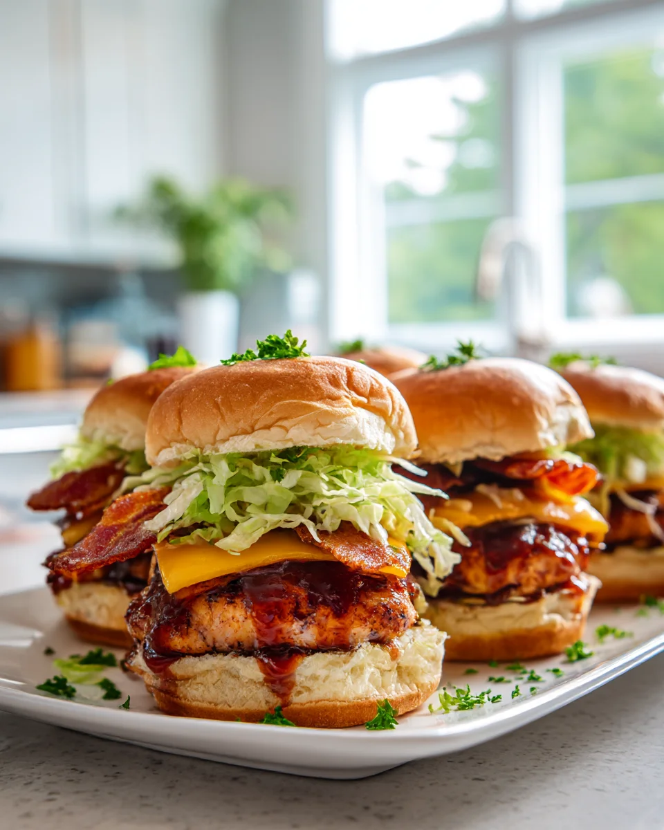 Mouthwatering BBQ Beef Bacon Mud Chicken Sliders Recipe