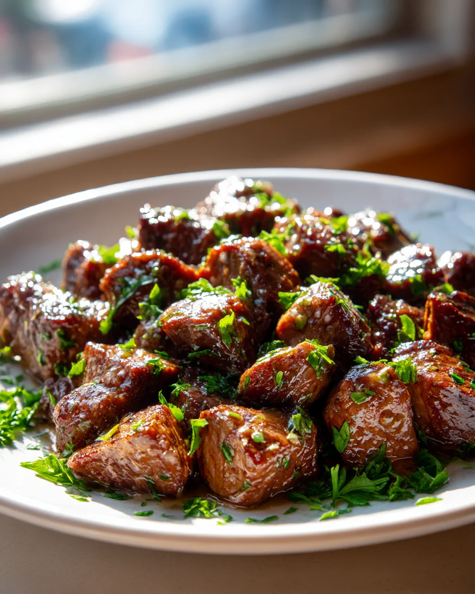 Pan Seared Garlic Butter Steak Bites: Easy & Flavorful