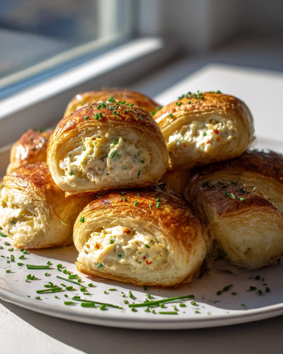Irresistible Jalapeño Popper Cheese Puff Pastry Rolls
