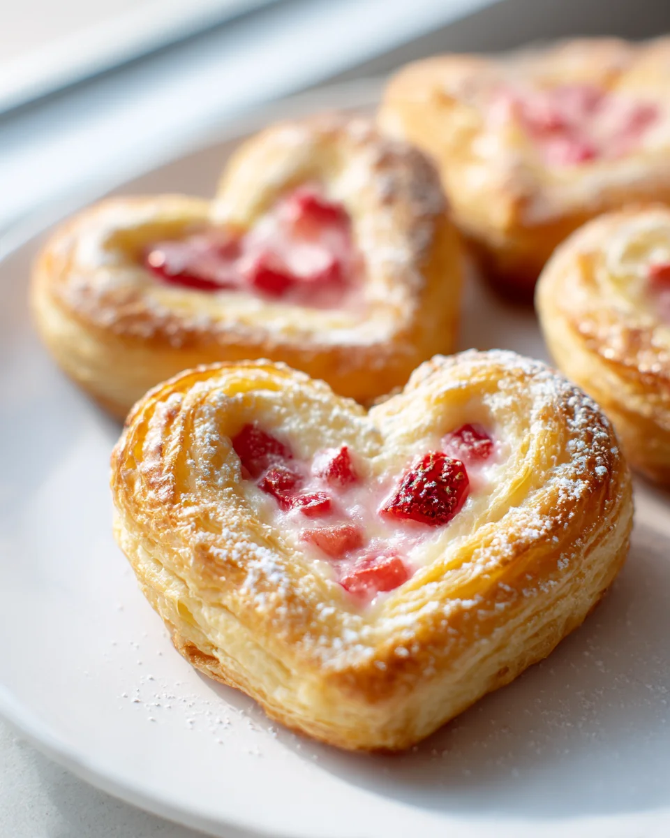 Heavenly Strawberry Cream Cheese Heart Danishes Recipe