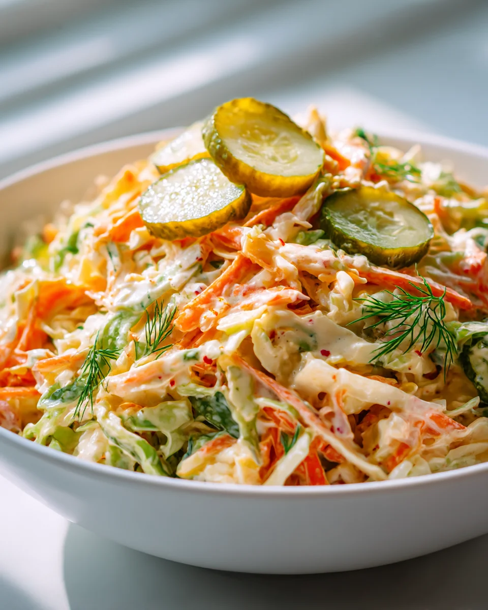 Spicy Dill Pickle Coleslaw: A Zesty Side Dish Delight