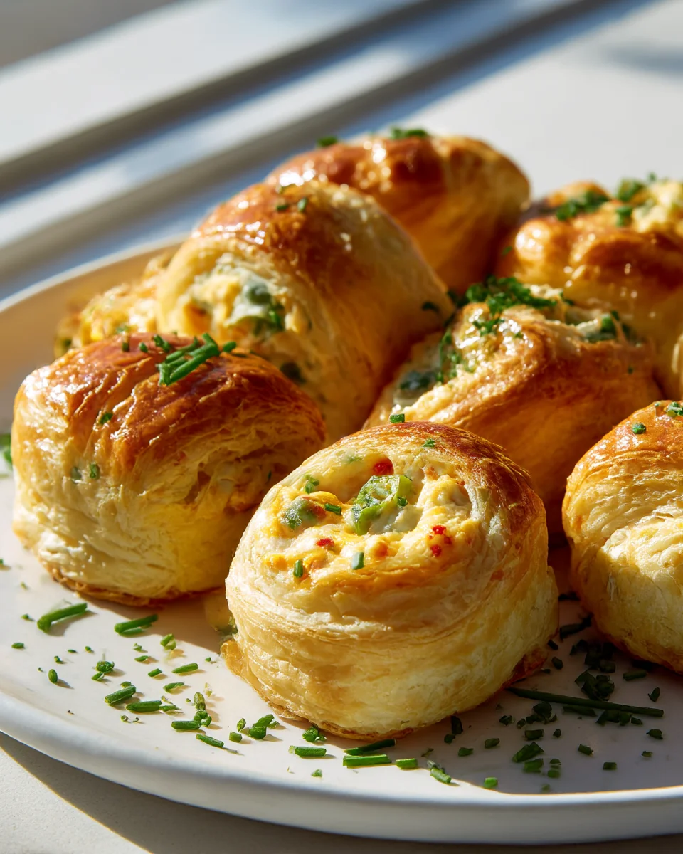 Irresistible Jalapeño Popper Cheese Puff Pastry Rolls