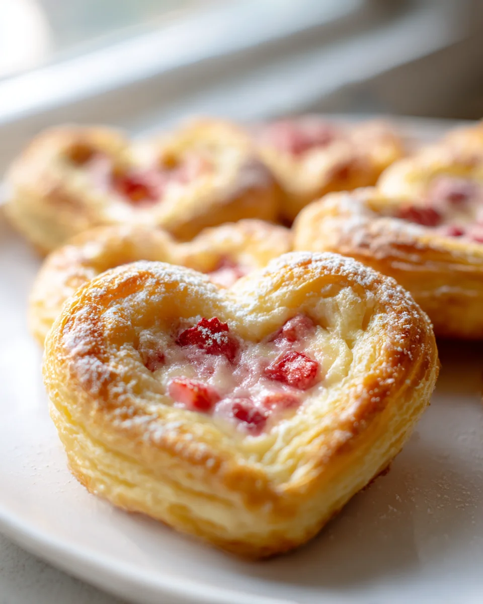 Heavenly Strawberry Cream Cheese Heart Danishes Recipe