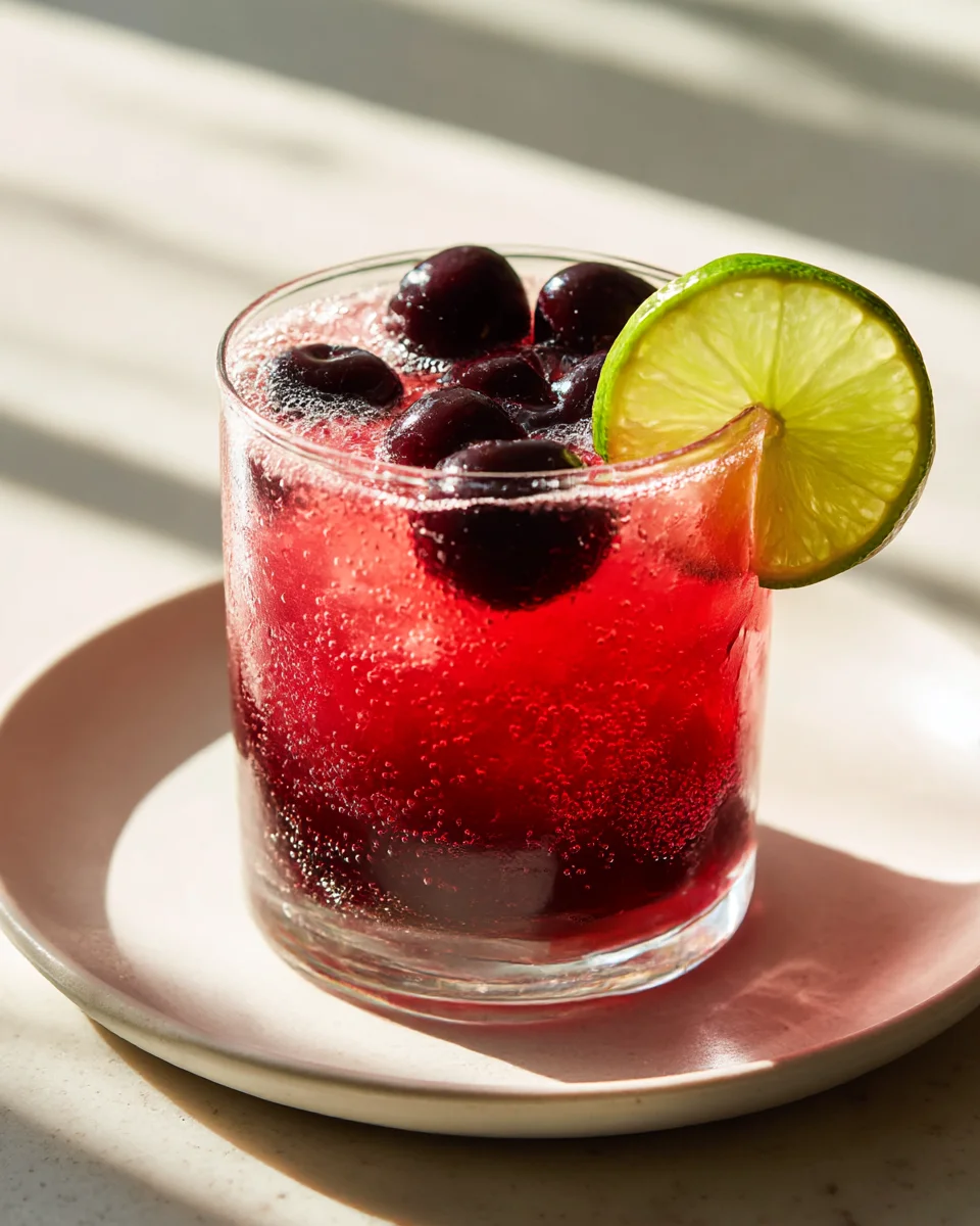 Zesty Cherry Coke Mocktail: Sweet, Fizzy & Non-Alcoholic Fun