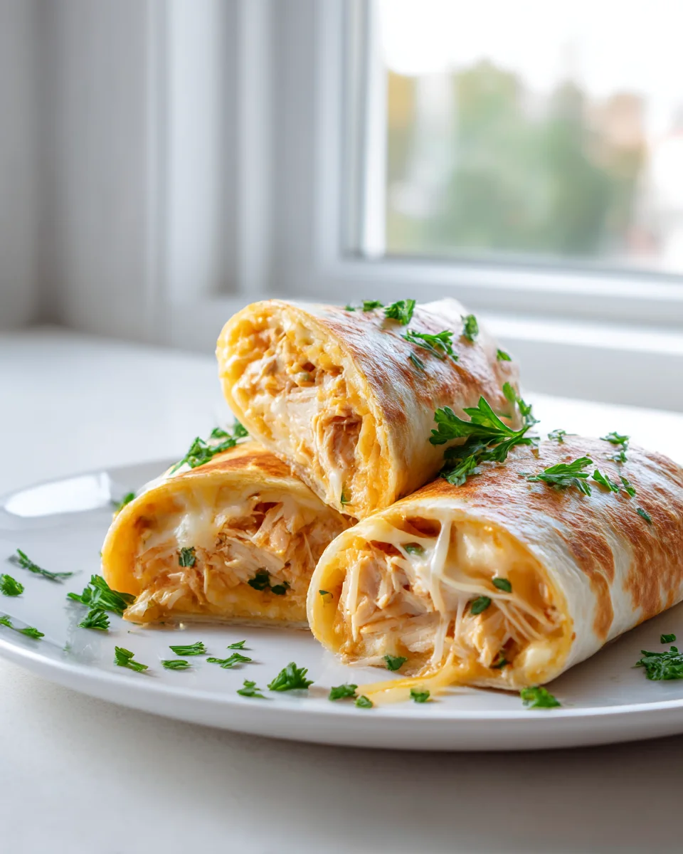 Cheesy Garlic Chicken Wraps: Fast, Flavorful & Easy!