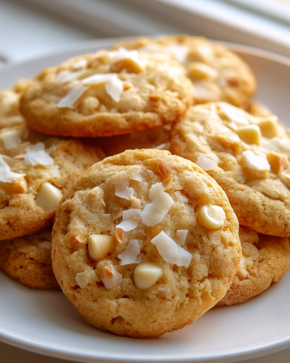 Best Coconut Macadamia White Chocolate Drop Cookies Ever!
