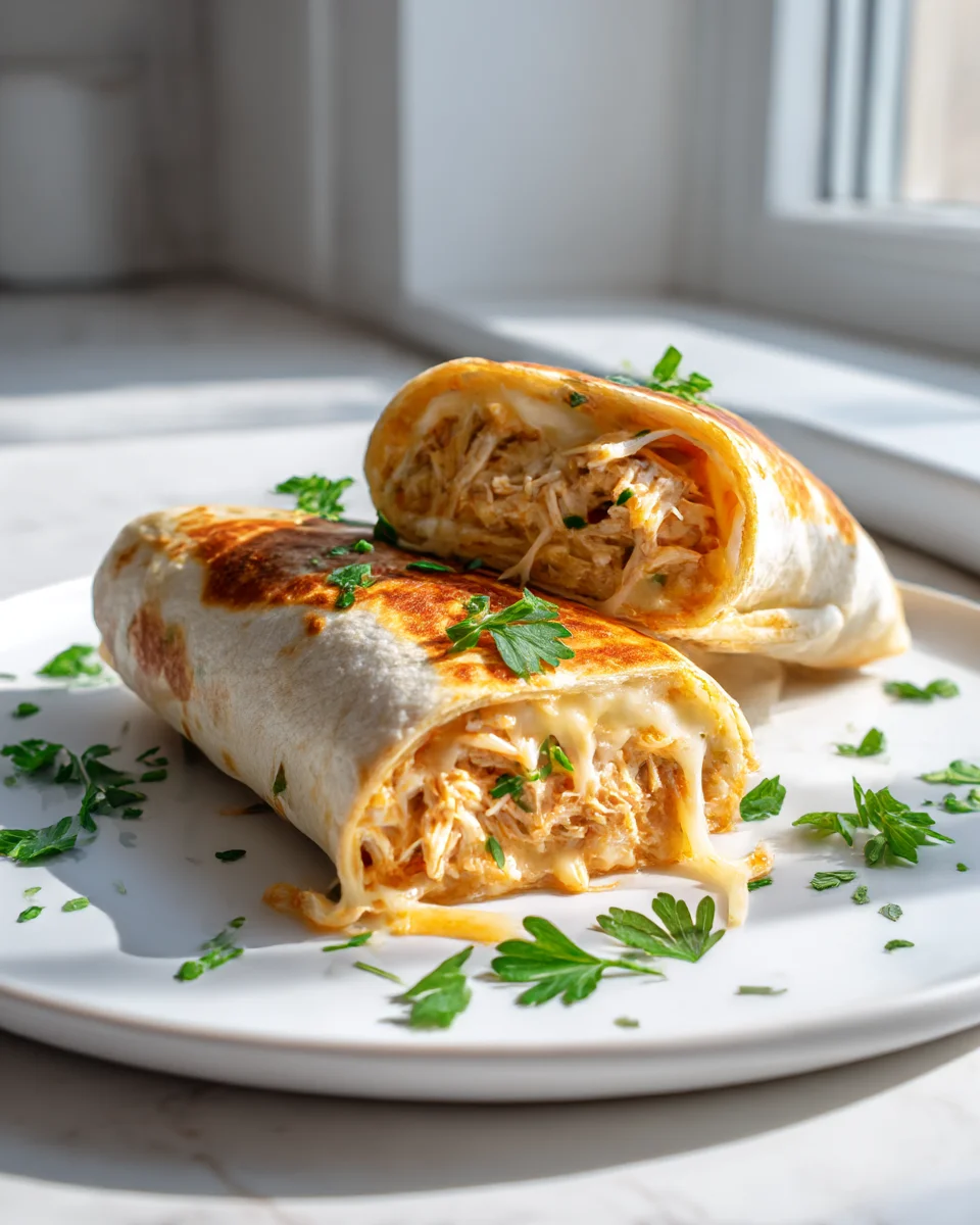 Cheesy Garlic Chicken Wraps: Fast, Flavorful & Easy!