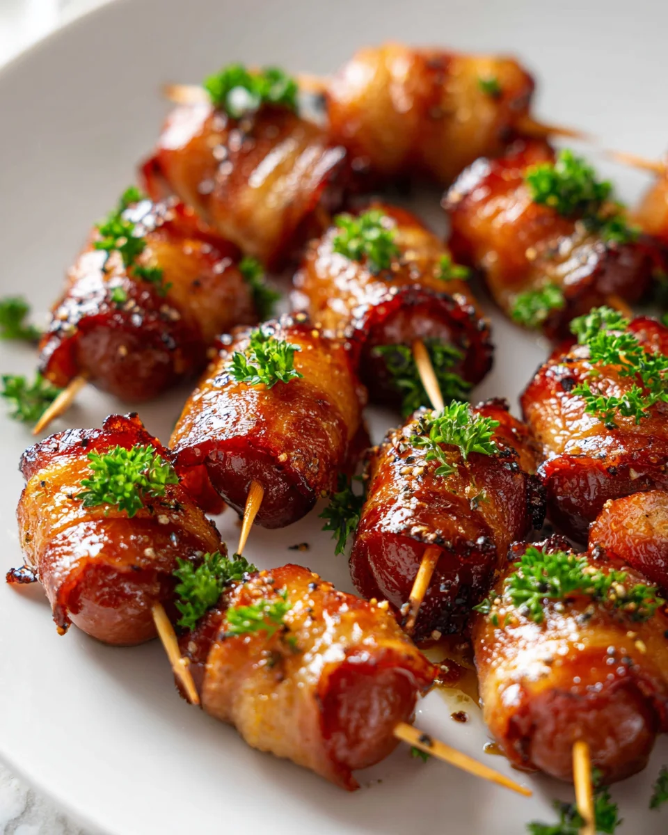 Best Beef Bacon Little Smokies Skewers for Party Platters