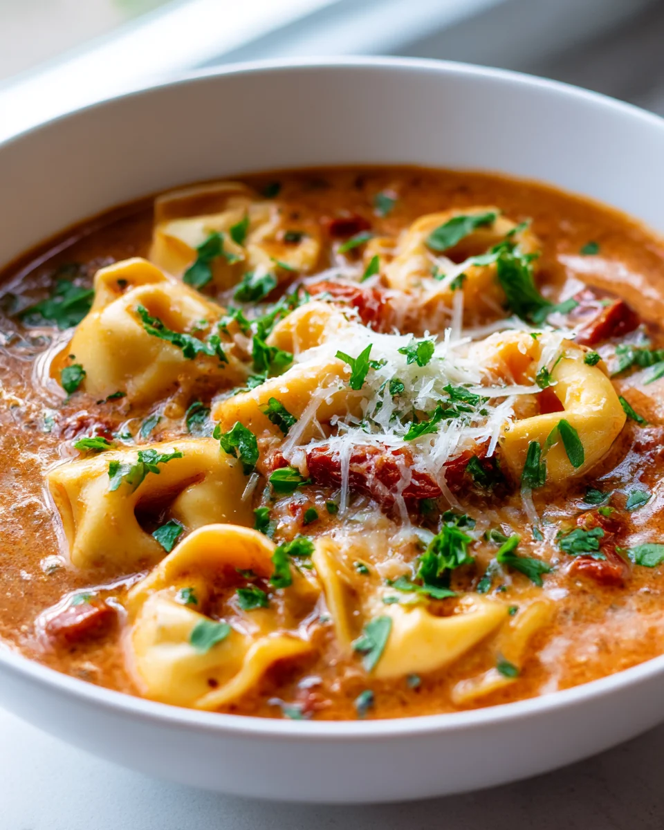 Cheesy Tomato Tortellini Soup: Easy & Delicious Recipe!