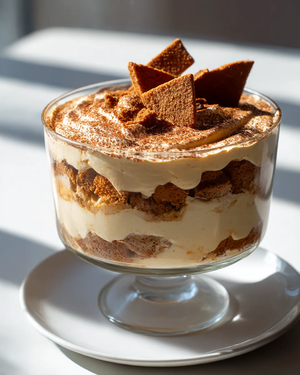 Creamy Biscoff Tiramisu Trifle: Delightfully Non-Alcoholic